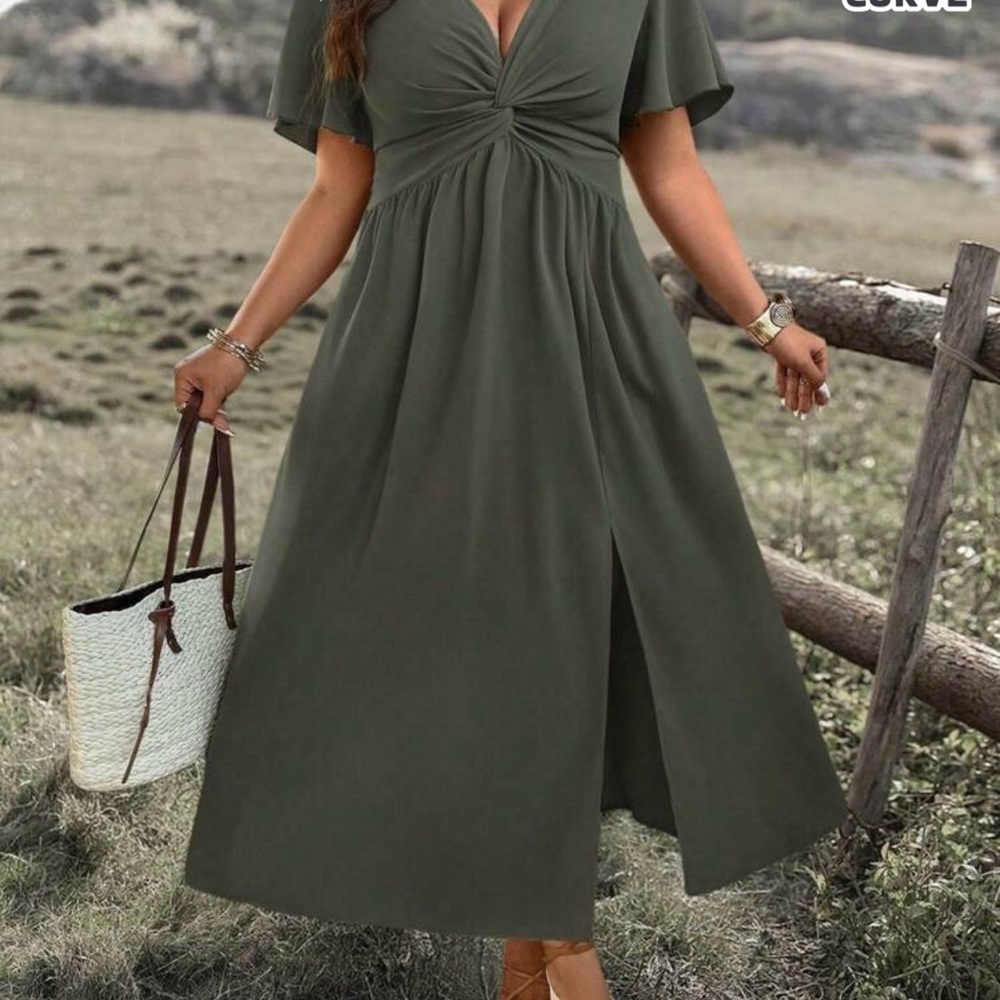 SHEIN Olive Maxi Dress